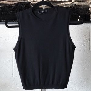Gucci Vintage Black Crew Neckline Crop Top.  Size S.  Authentic